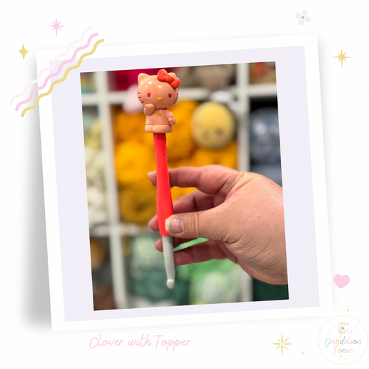 Clover Crochet Hook  9MM Series 1 Marble Peach Hello Kitty