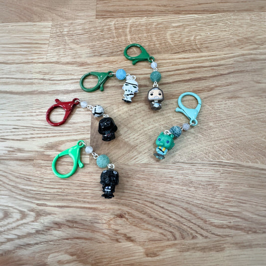 Stitch Markers - made with collectible Bitty Pops- Star Wars