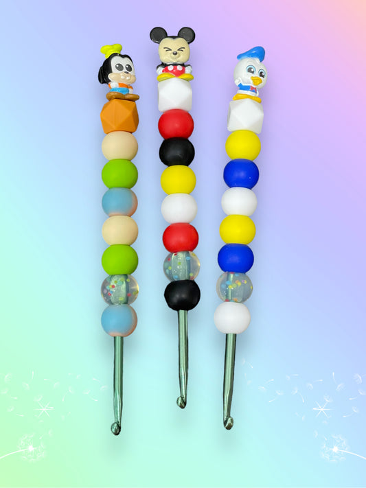 Beaded Crochet Hook made with Disney Doorable Squishlot Mickey Classics