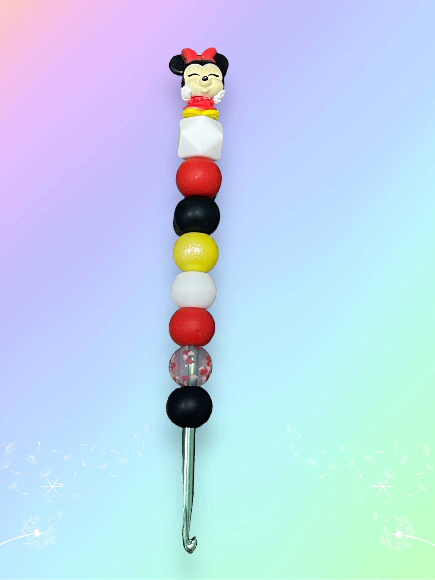 Beaded Crochet Hook made with Disney Doorable Squishlot Mickey Classics