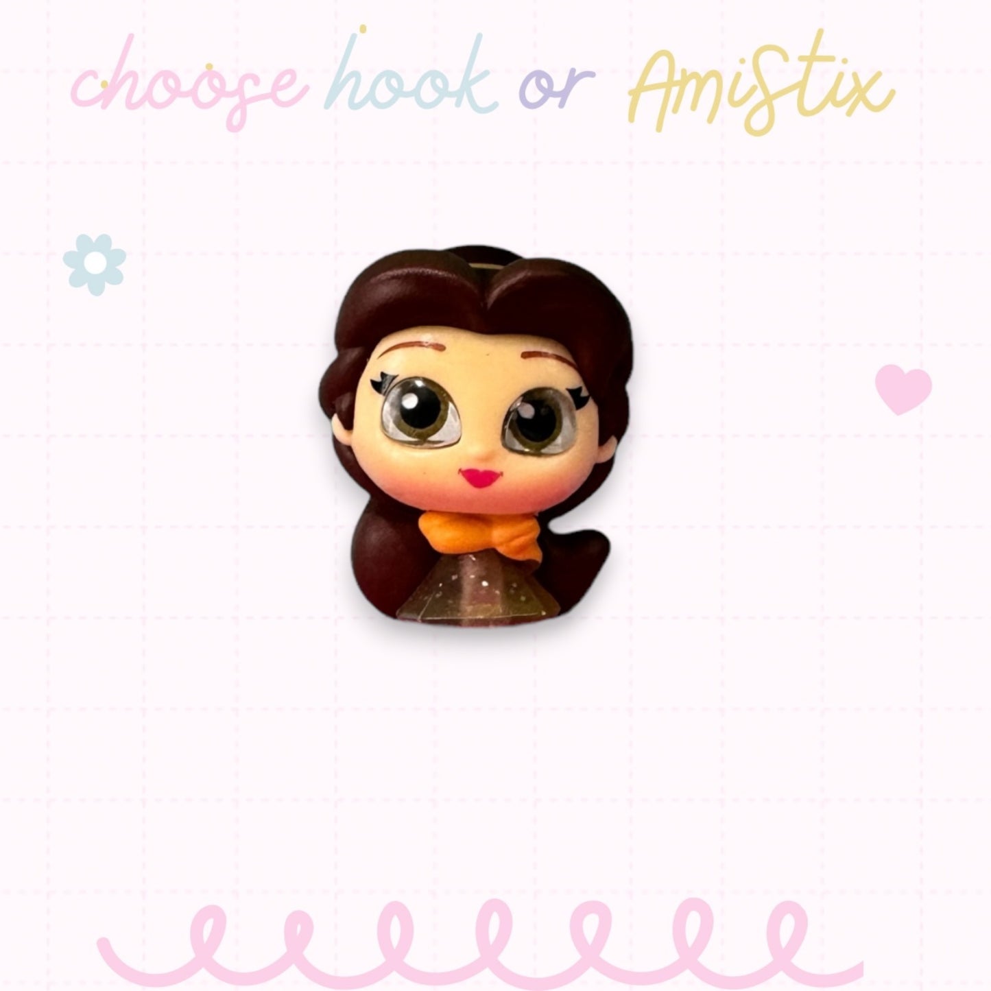 Choose Beaded Crochet Hook and/Or AmiStixTM - Made with Beauty and the Beast Disney Doorables