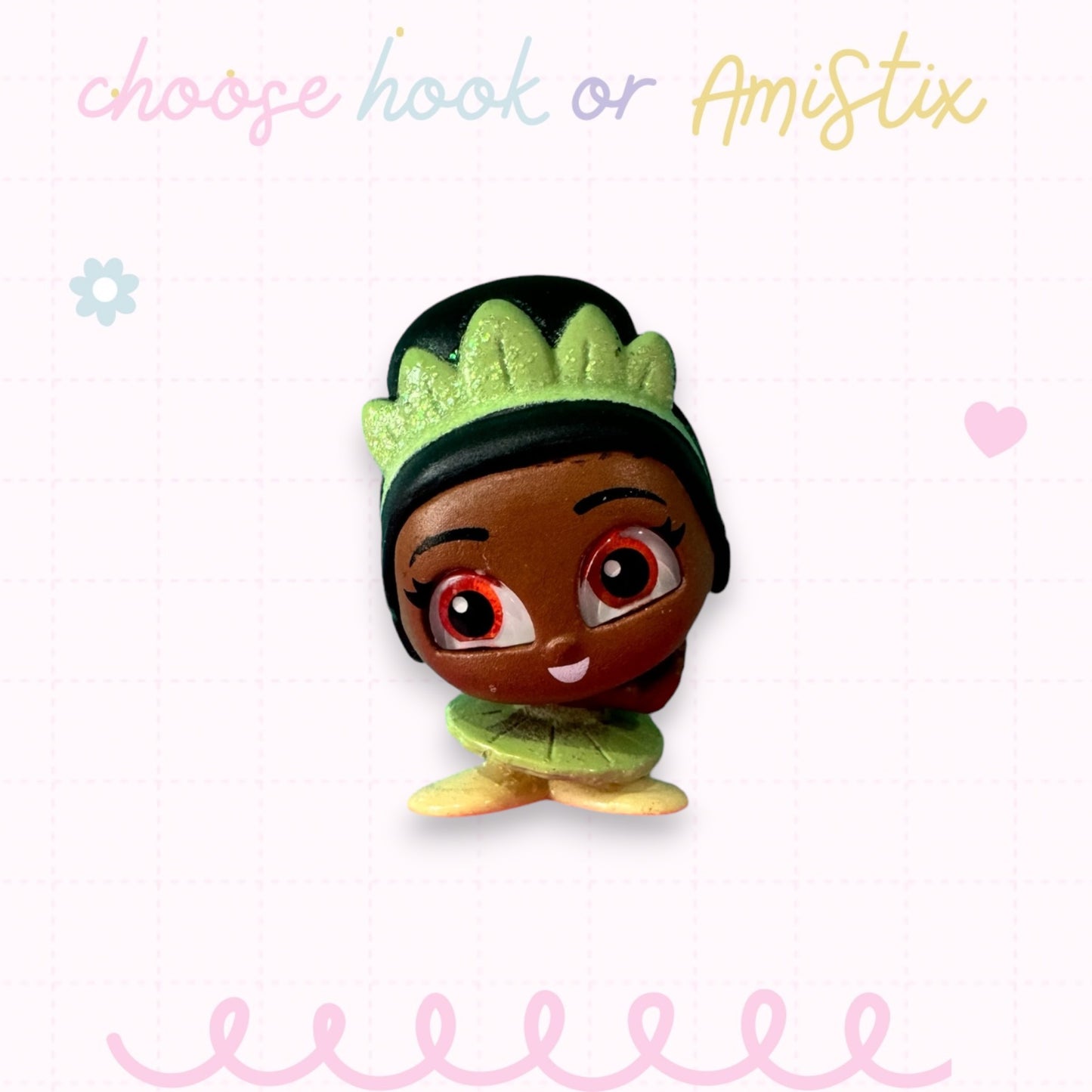 Choose Beaded Crochet Hook and/Or AmiStixTM - Made with Tiana Disney Doorables