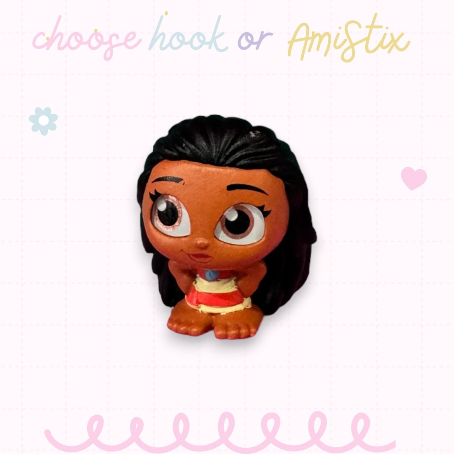 Choose Beaded Crochet Hook and/Or AmiStixTM - Made with Moana Disney Doorables