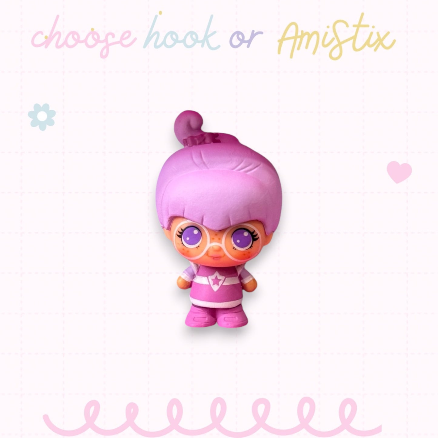 Choose Beaded Crochet Hook and/Or AmiStixTM -  Made with Rainbow Brite Cheebee!