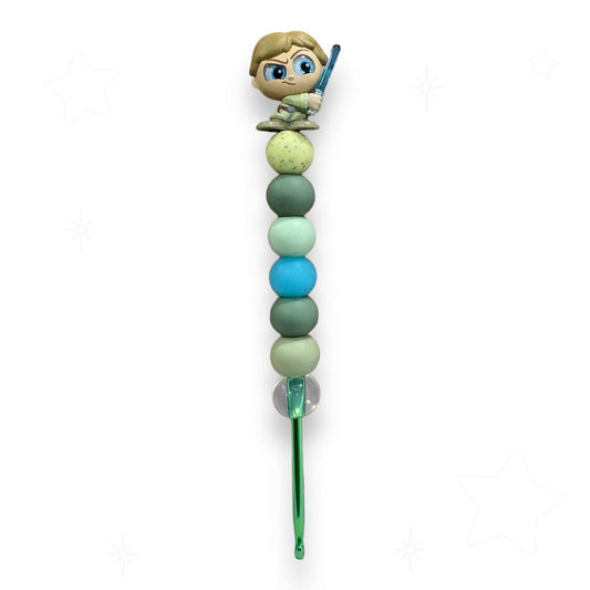 Beaded Crochet Hook w Collectible Topper - Star Wars Luke Skywalker 4MM