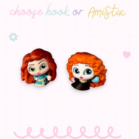 Choose Beaded Crochet Hook and/Or AmiStixTM - Made with Merida Disney Doorables