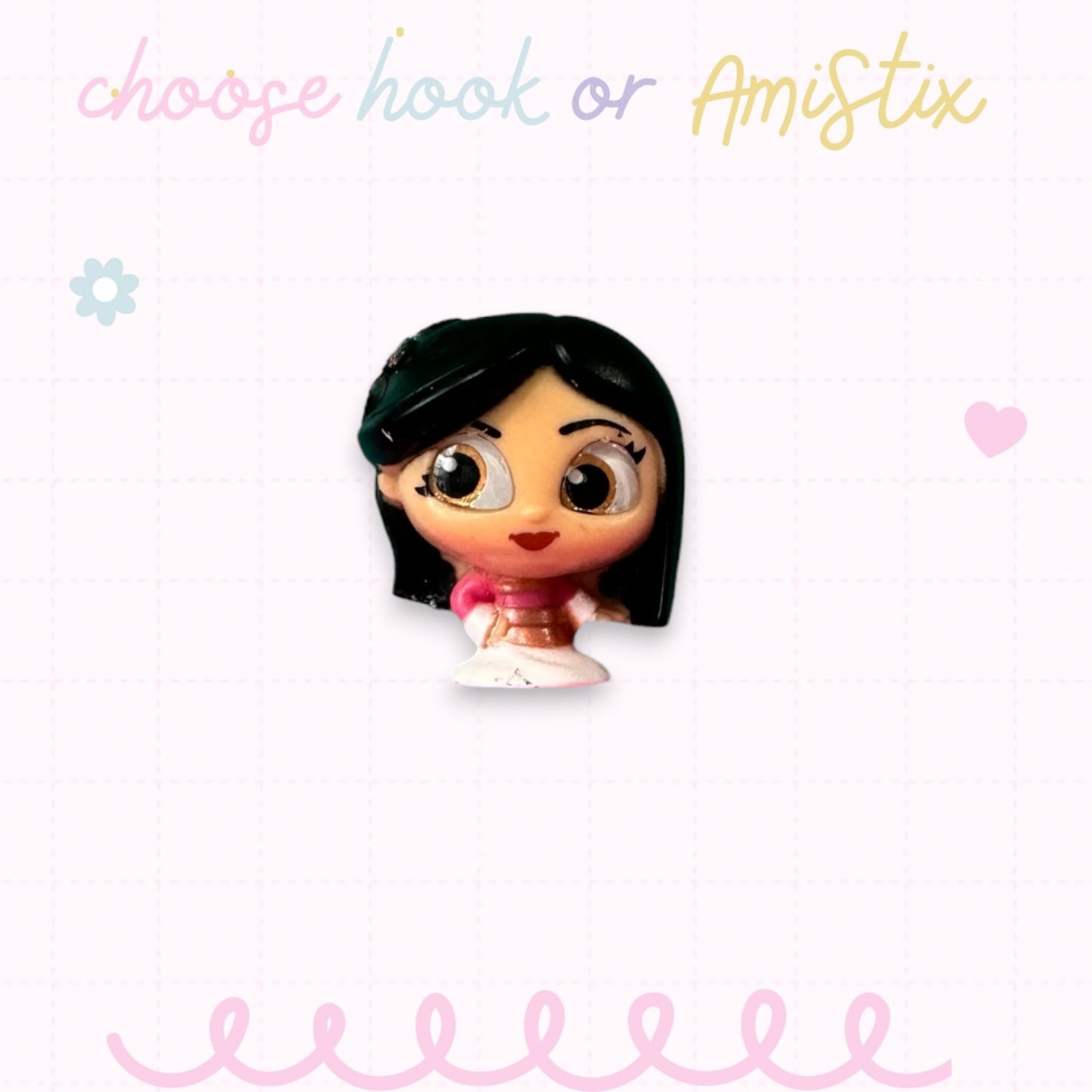 Choose Beaded Crochet Hook and/Or AmiStixTM - Made with Mulan Disney Doorables