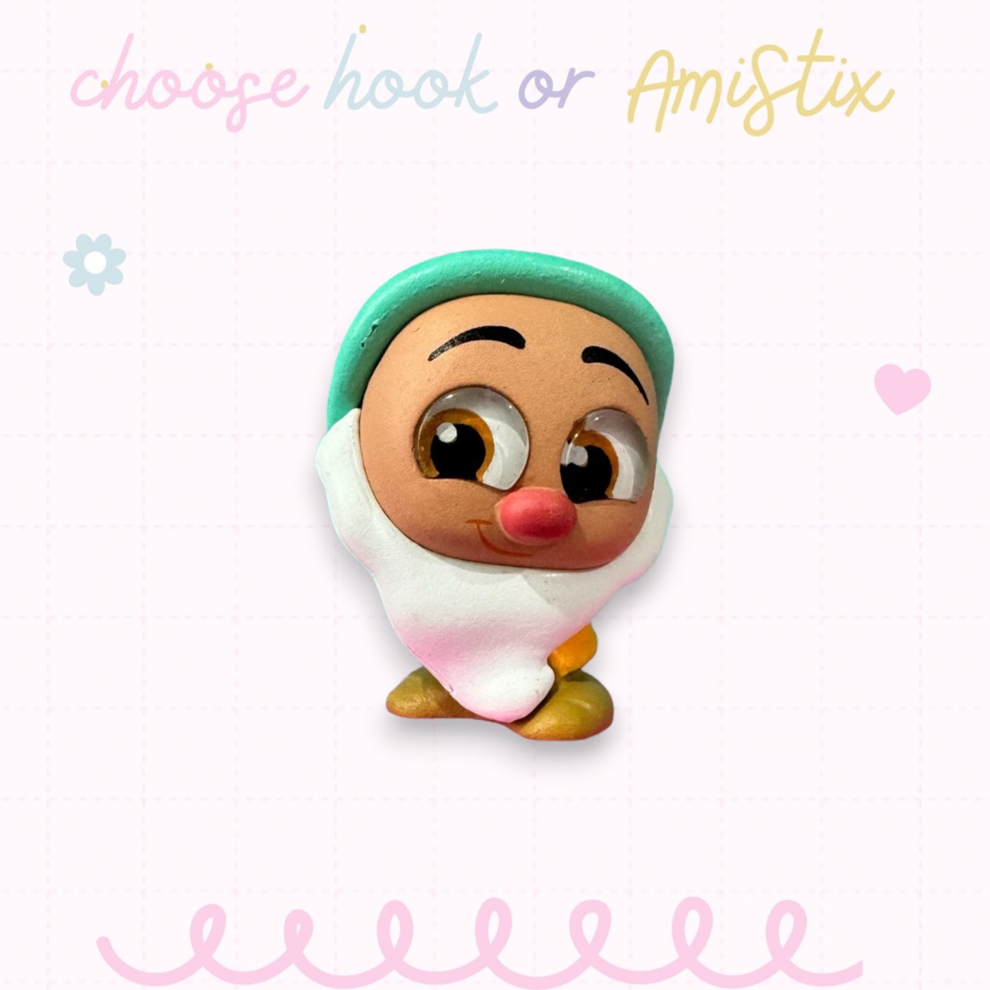 Choose Beaded Crochet Hook and/Or AmiStixTM - Made with Snow White Disney Doorables