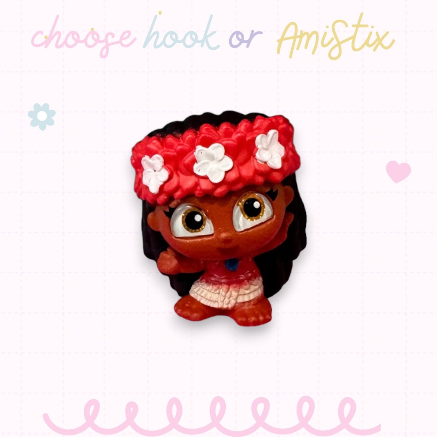 Choose Beaded Crochet Hook and/Or AmiStixTM - Made with Moana Disney Doorables