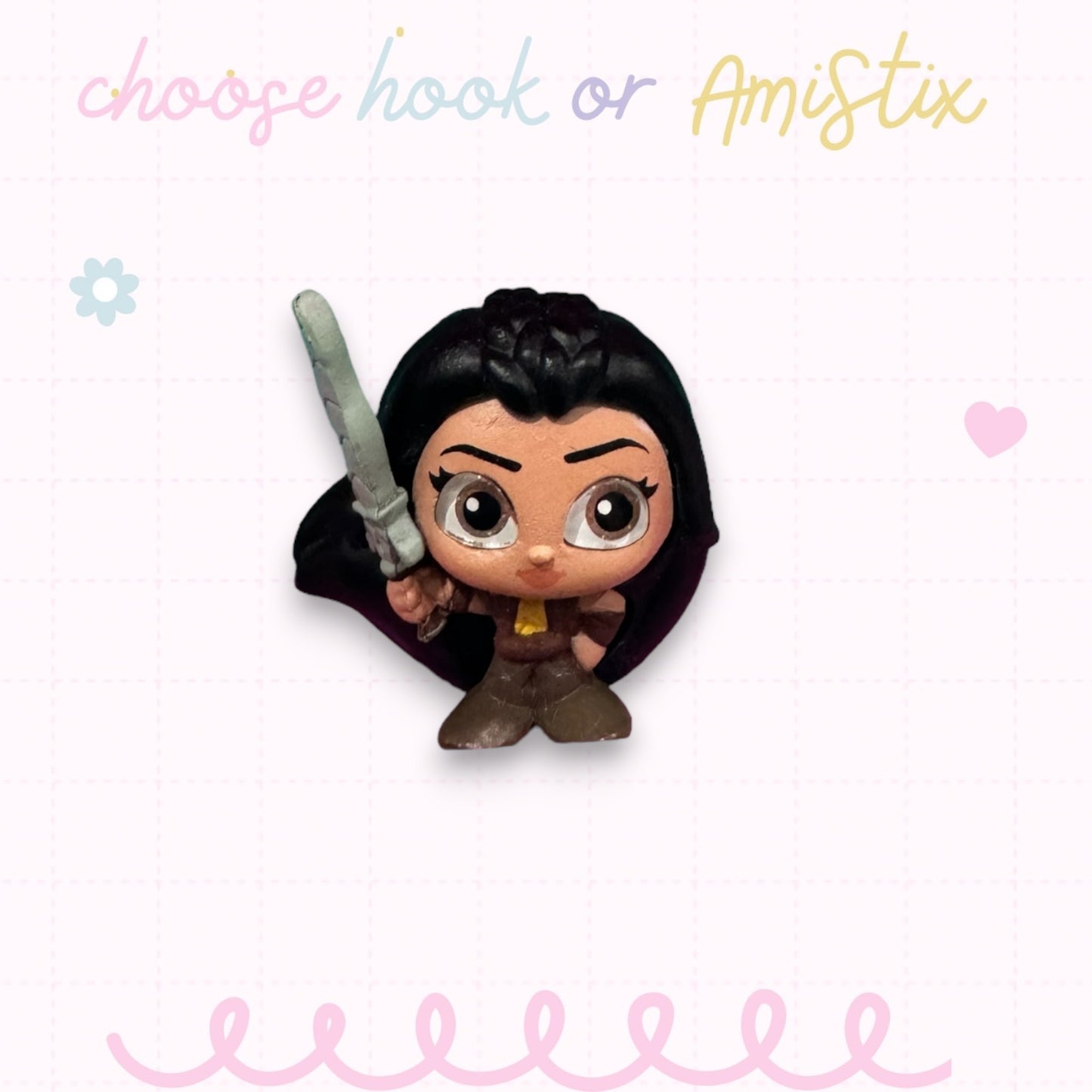 Choose Beaded Crochet Hook and/Or AmiStixTM - Made with Raya And the Last Dragon Disney Doorables