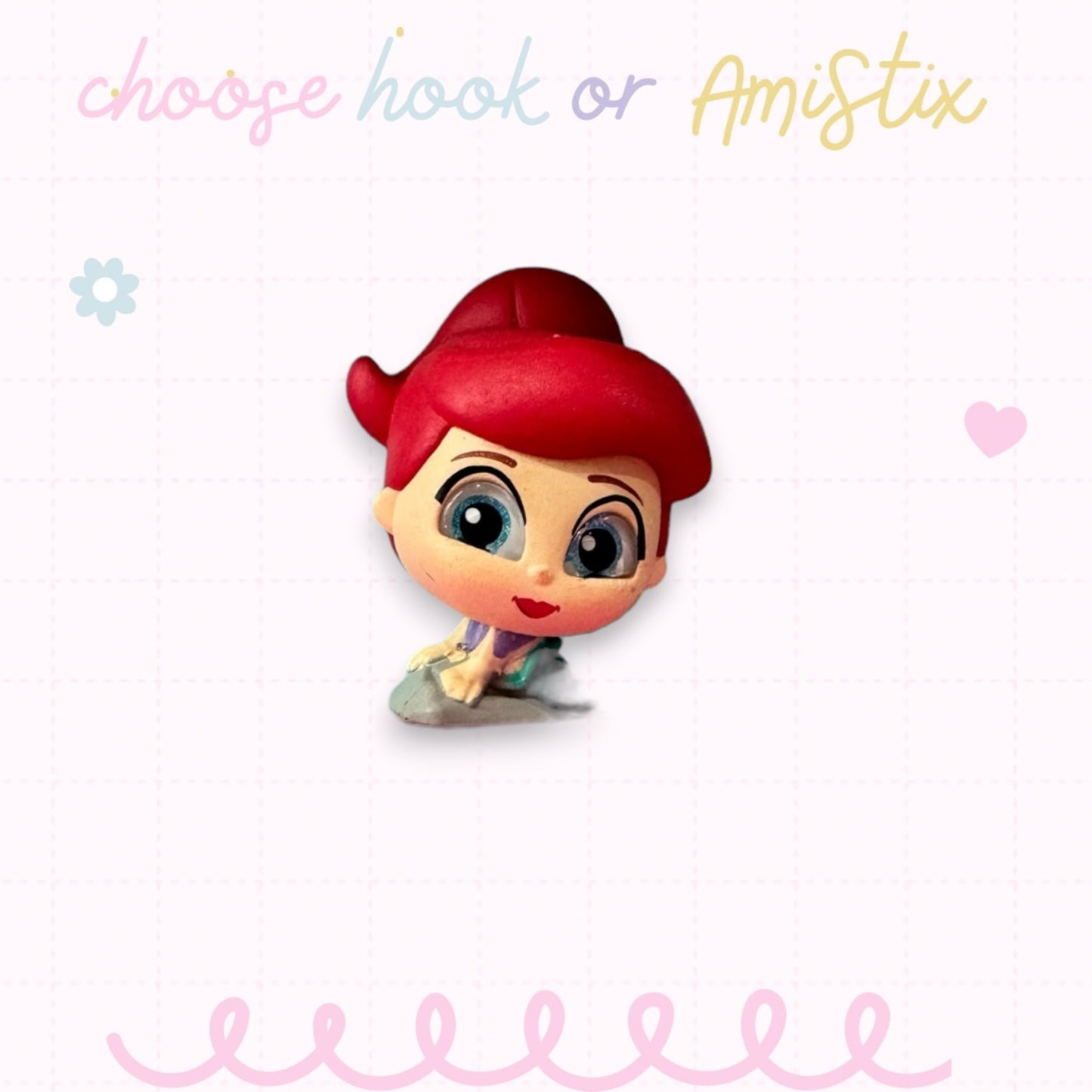 Choose Beaded Crochet Hook and/Or AmiStixTM - Made with Little Mermaid Disney Doorables