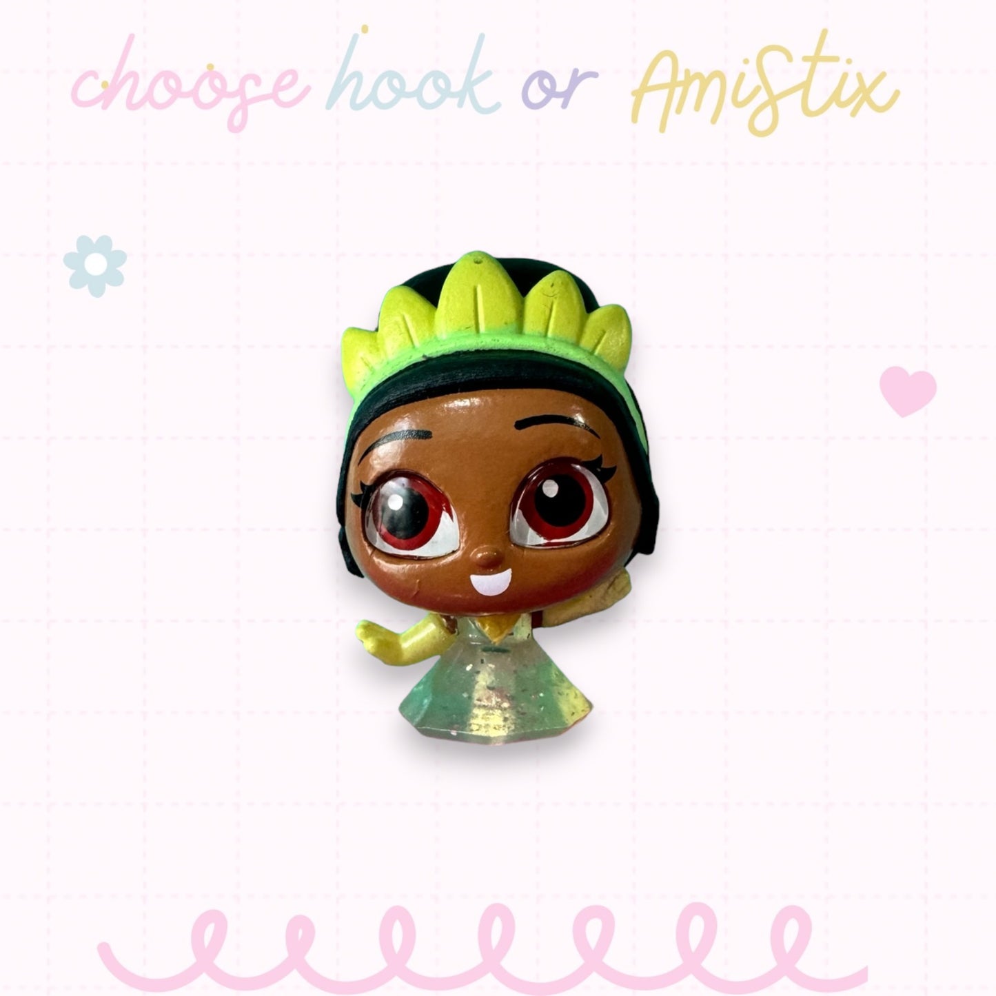 Choose Beaded Crochet Hook and/Or AmiStixTM - Made with Tiana Disney Doorables