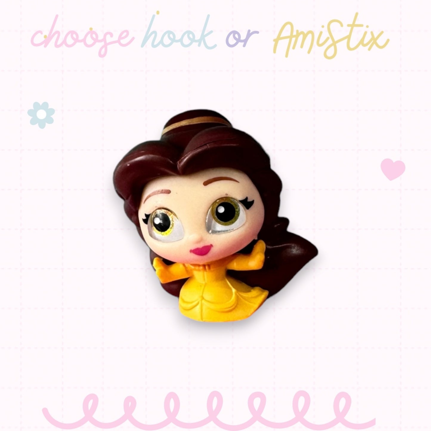 Choose Beaded Crochet Hook and/Or AmiStixTM - Made with Beauty and the Beast Disney Doorables