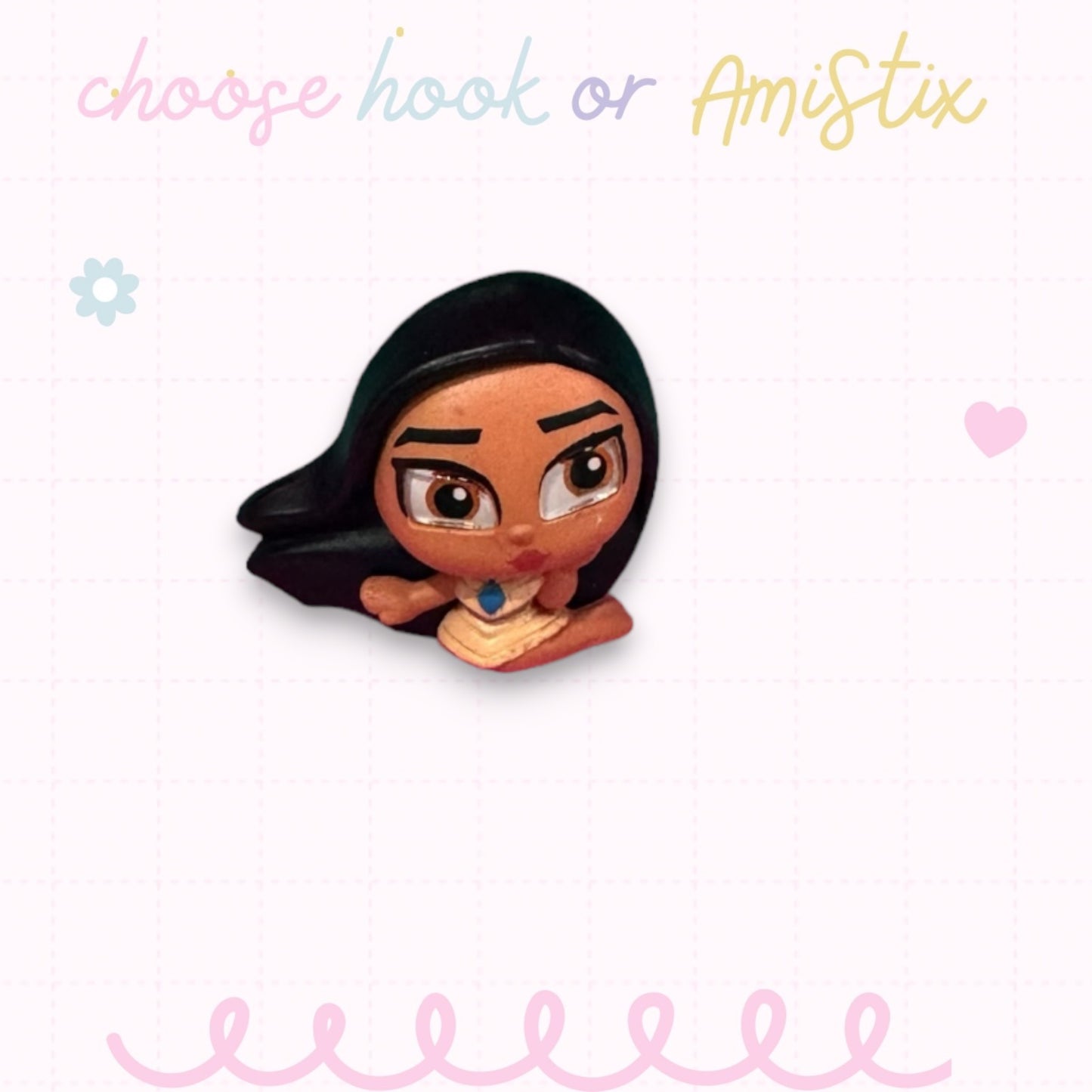 Choose Beaded Crochet Hook and/Or AmiStixTM - Made with Pocahontas Disney Doorables