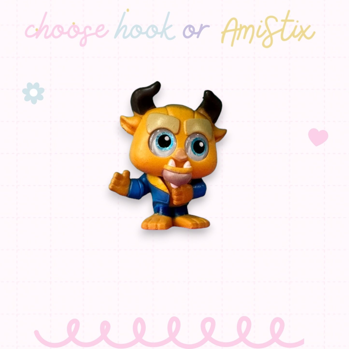 Choose Beaded Crochet Hook and/Or AmiStixTM - Made with Beauty and the Beast Disney Doorables