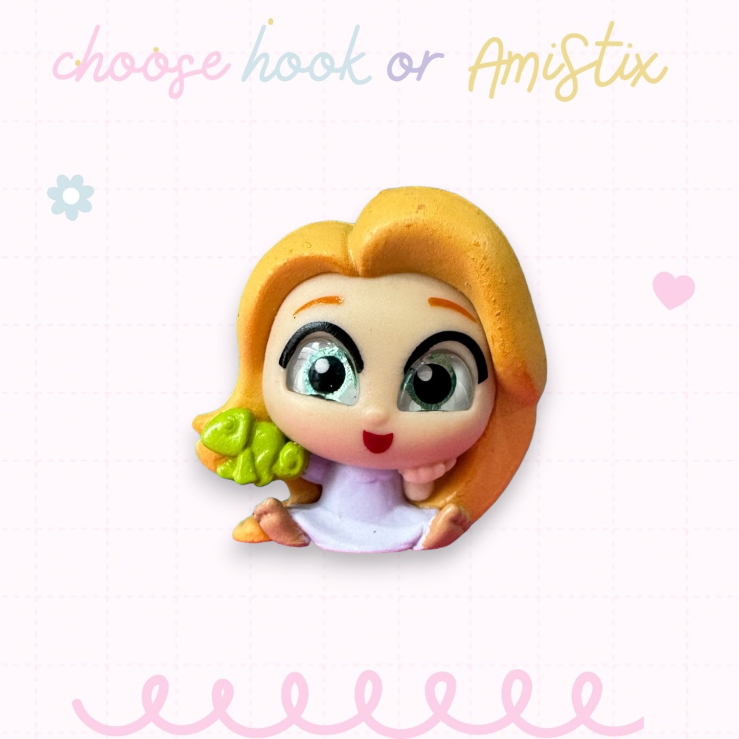 Choose Beaded Crochet Hook and/Or AmiStixTM - Made with Rapunzel Disney Doorables