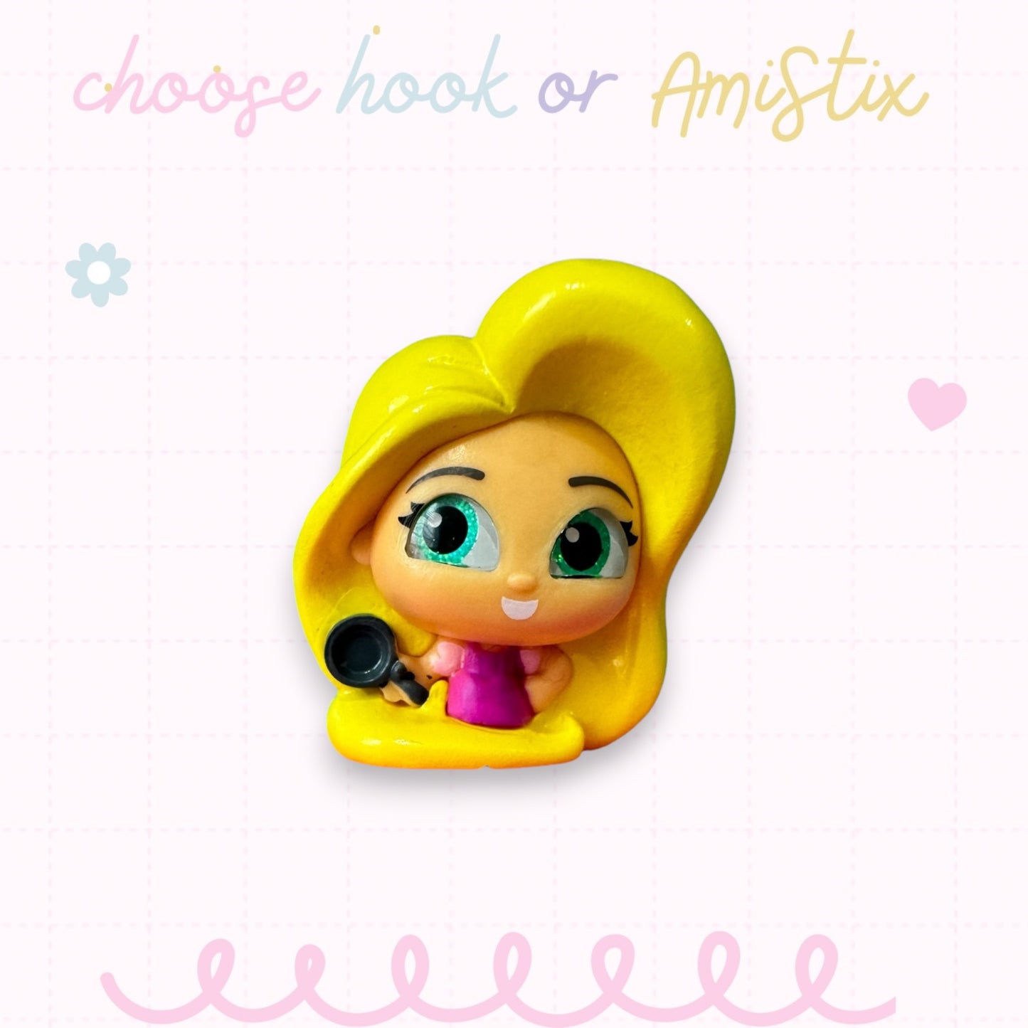 Choose Beaded Crochet Hook and/Or AmiStixTM - Made with Rapunzel Disney Doorables