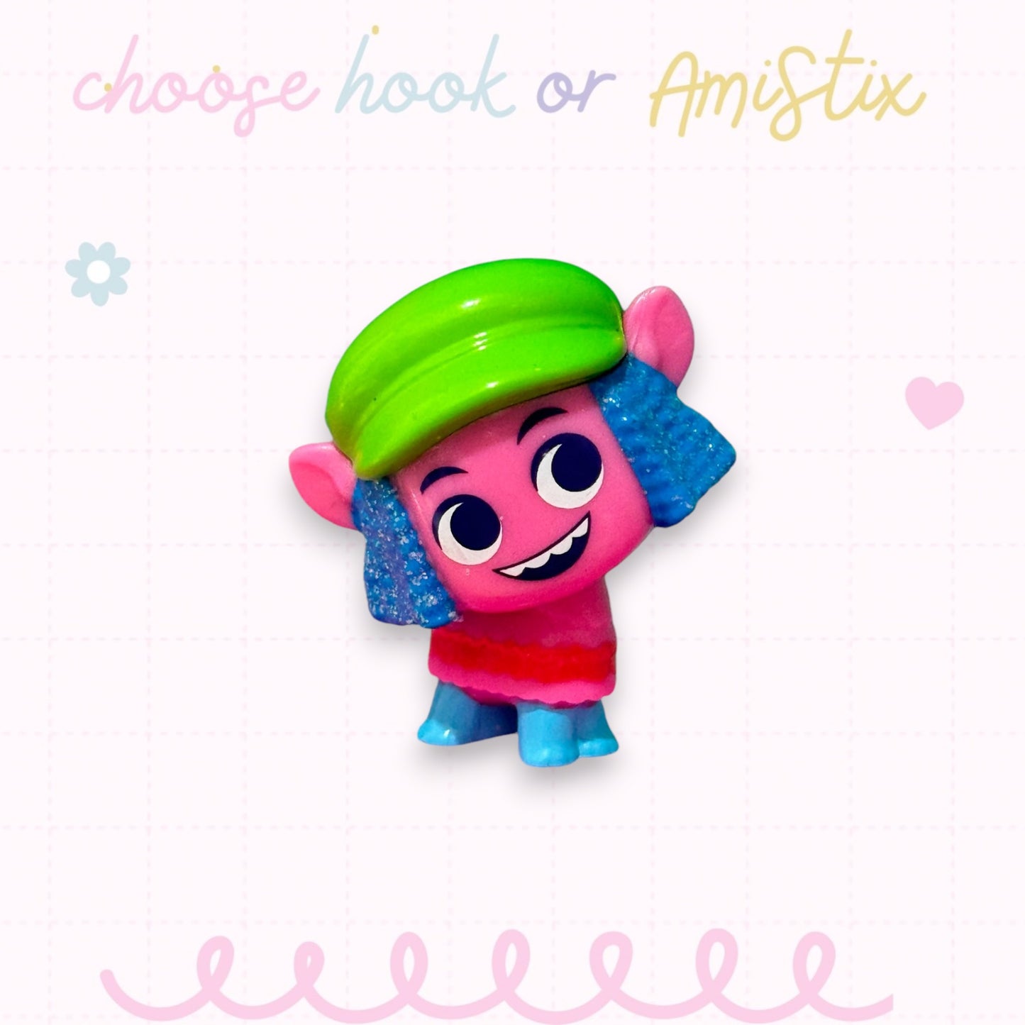 Choose Beaded Crochet Hook and/Or AmiStixTM - Made with Trolls Mineez by Dreamworks