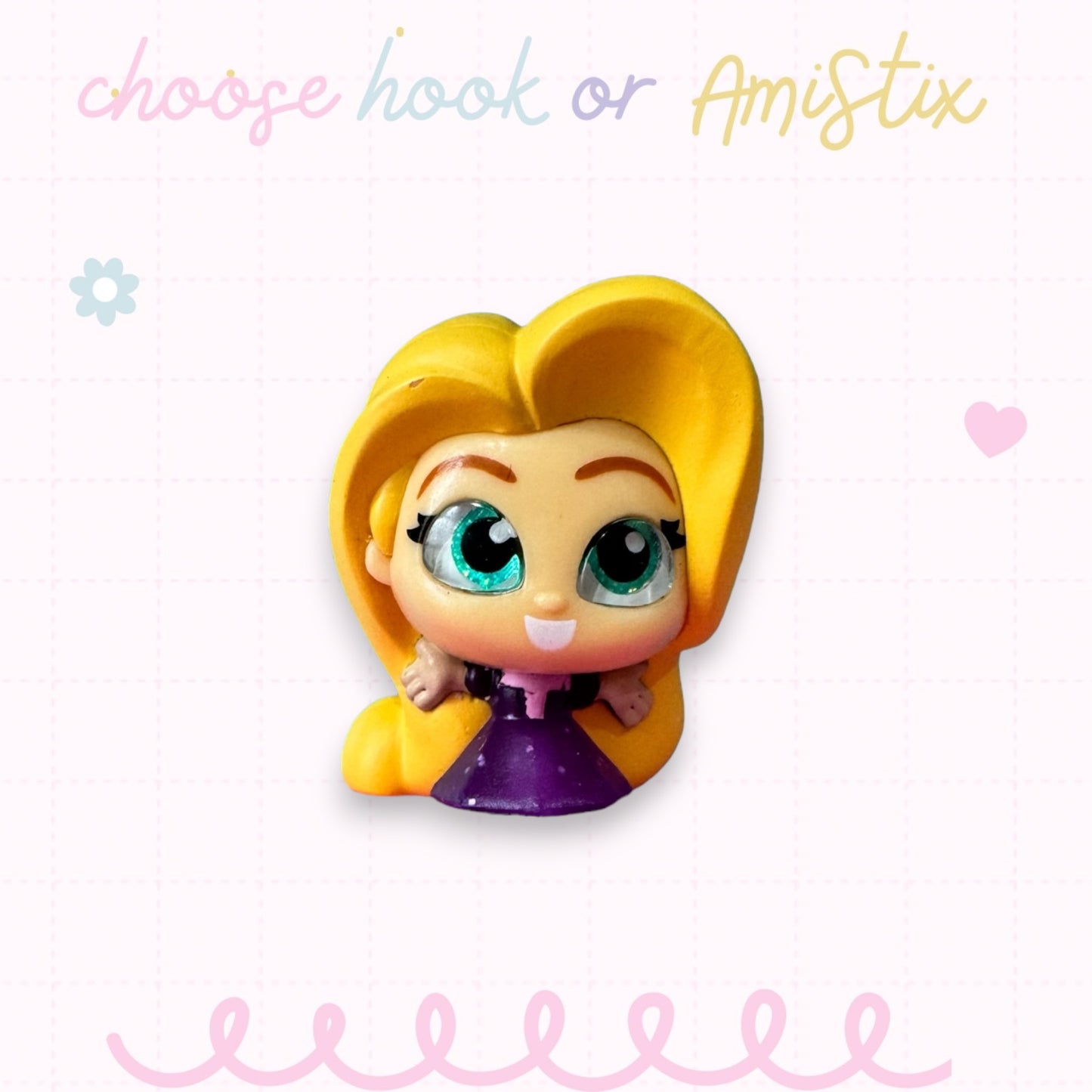 Choose Beaded Crochet Hook and/Or AmiStixTM - Made with Rapunzel Disney Doorables