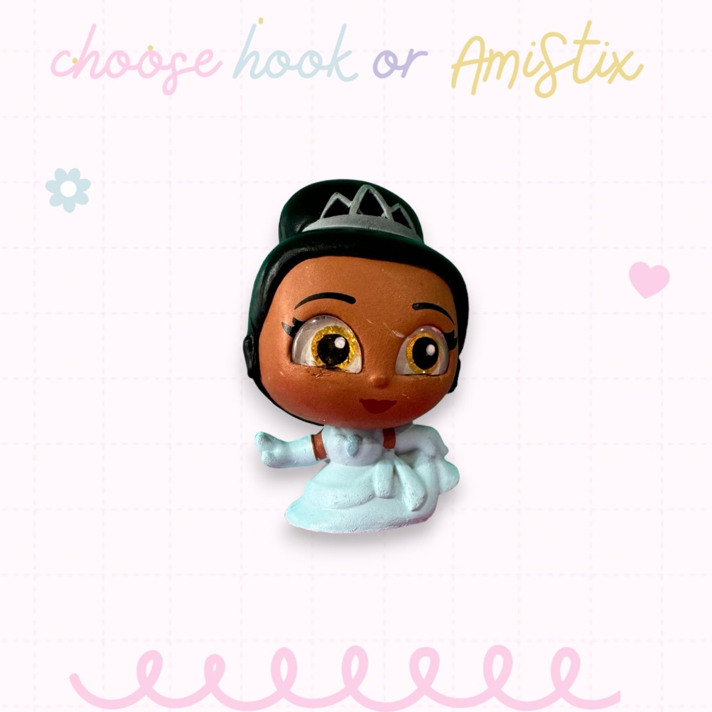 Choose Beaded Crochet Hook and/Or AmiStixTM - Made with Tiana Disney Doorables