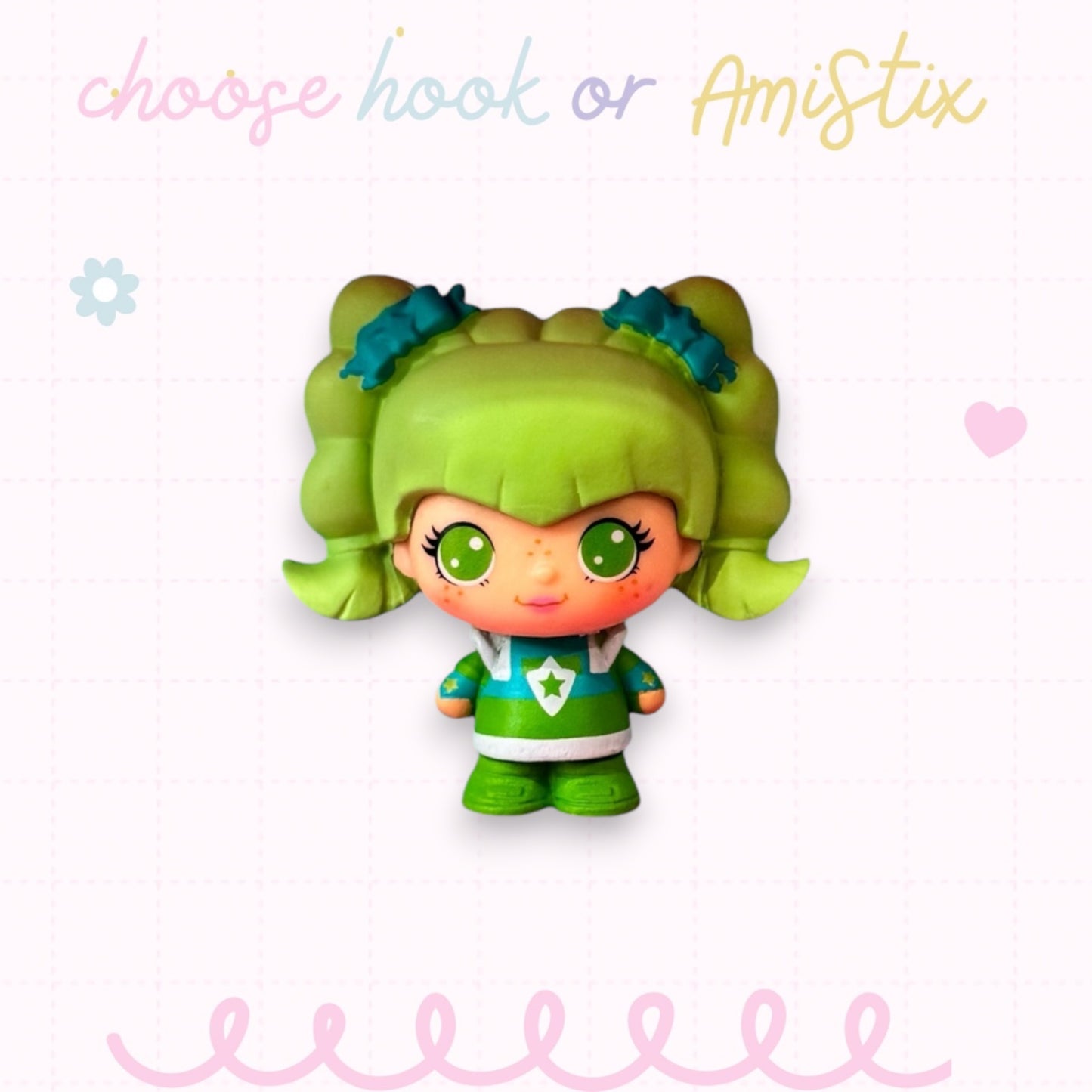 Choose Beaded Crochet Hook and/Or AmiStixTM -  Made with Rainbow Brite Cheebee!