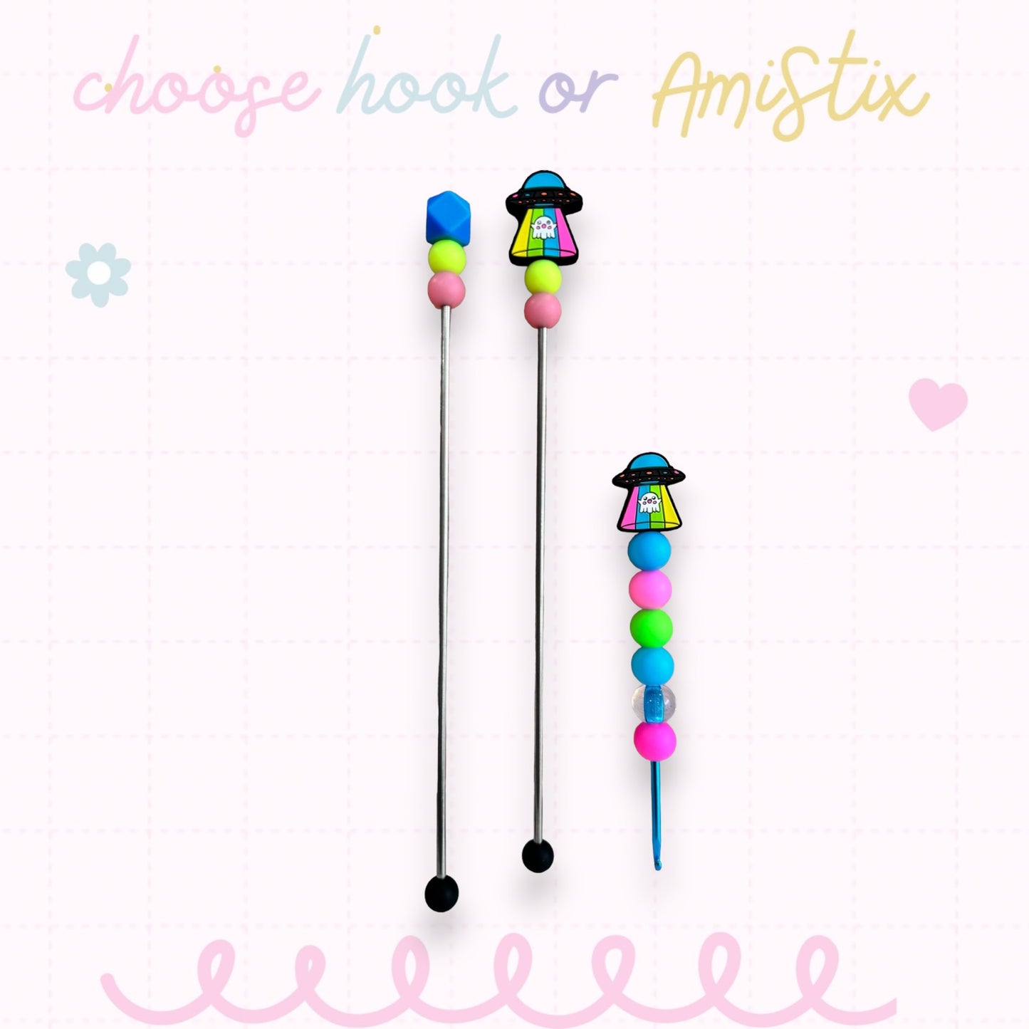 Choose Beaded Crochet Hook and/Or AmiStixTM - Space Ghost