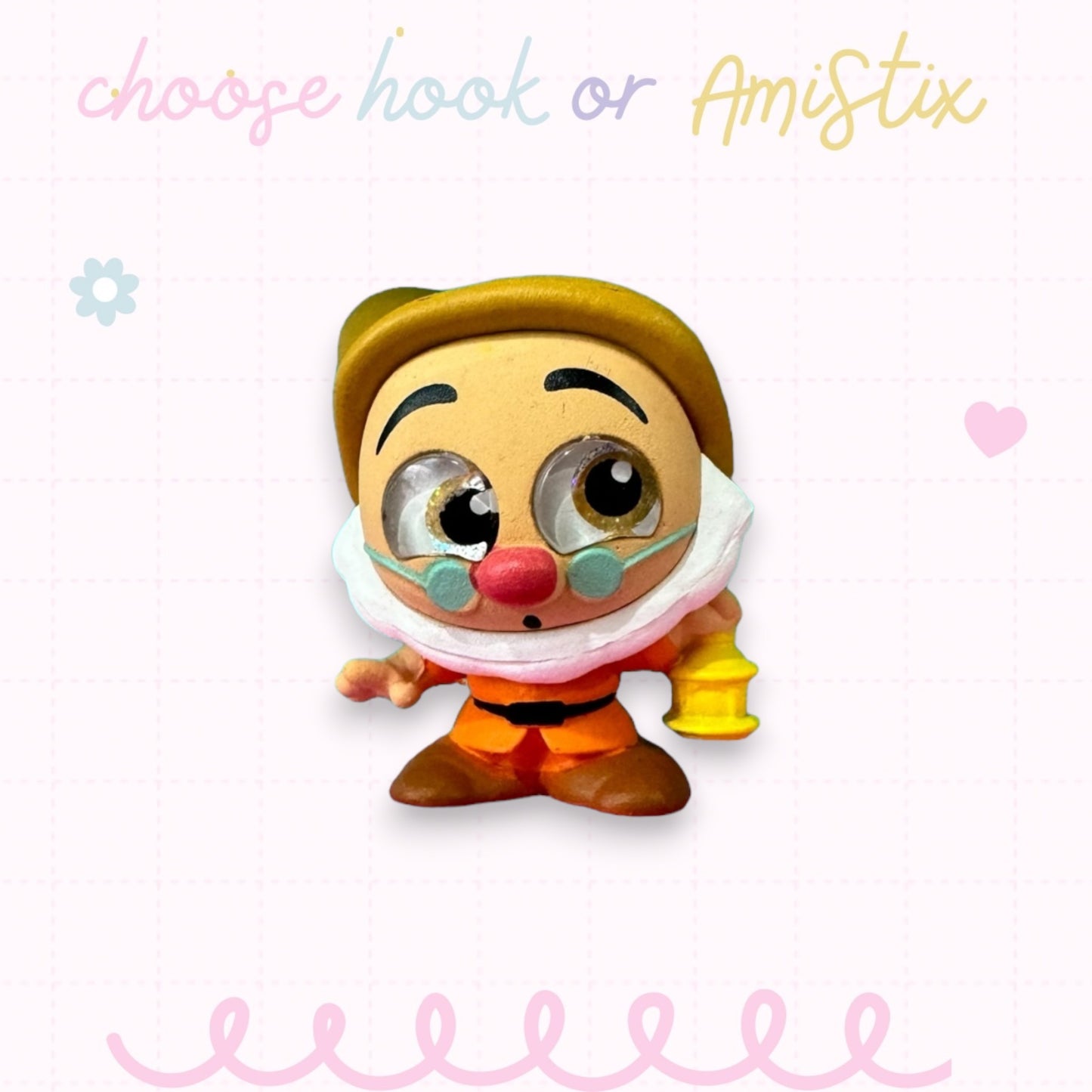 Choose Beaded Crochet Hook and/Or AmiStixTM - Made with Snow White Disney Doorables