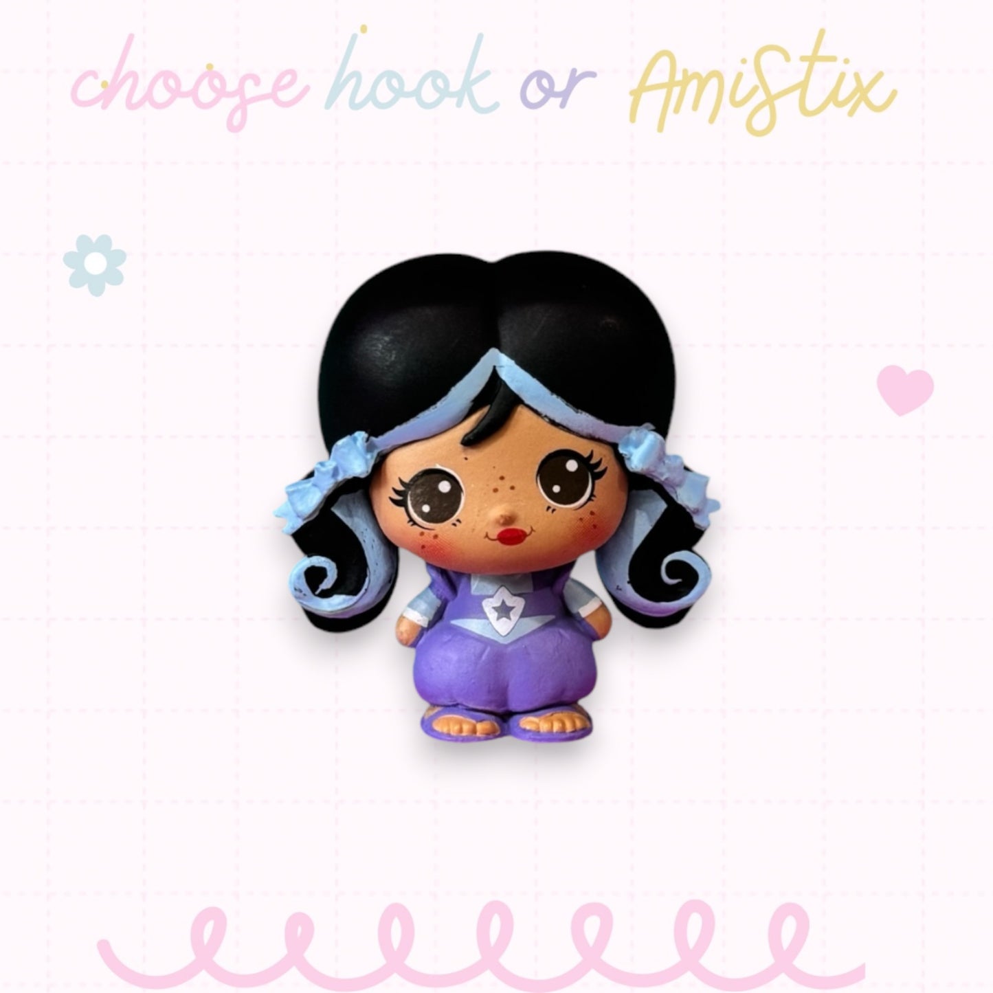 Choose Beaded Crochet Hook and/Or AmiStixTM -  Made with Rainbow Brite Cheebee!