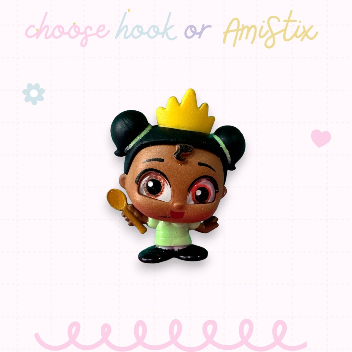 Choose Beaded Crochet Hook and/Or AmiStixTM - Made with Tiana Disney Doorables