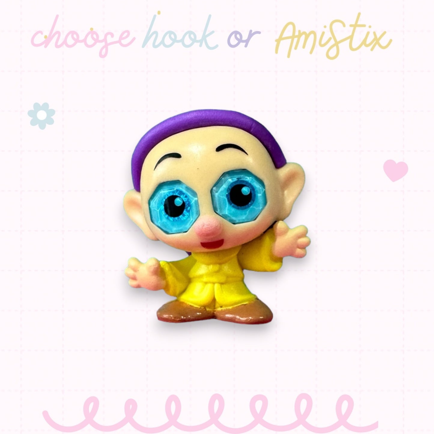 Choose Beaded Crochet Hook and/Or AmiStixTM - Made with Snow White Disney Doorables