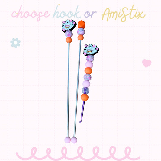 Choose Beaded Crochet Hook and/Or AmiStixTM - Spooky Vibes