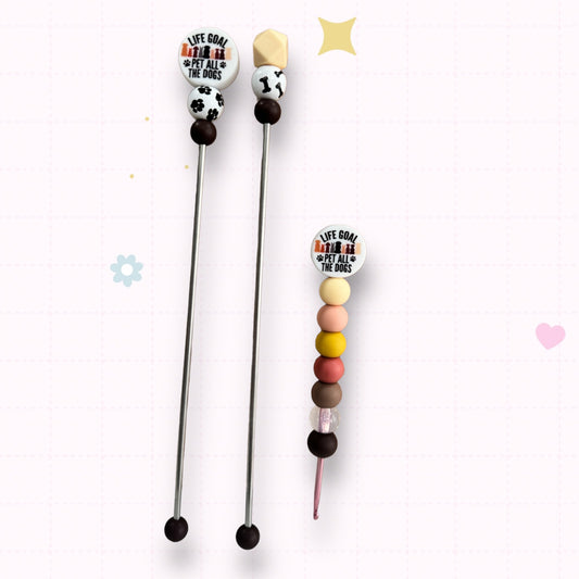 Choose Beaded Crochet Hook and/Or AmiStixTM - Pet All the Dogs