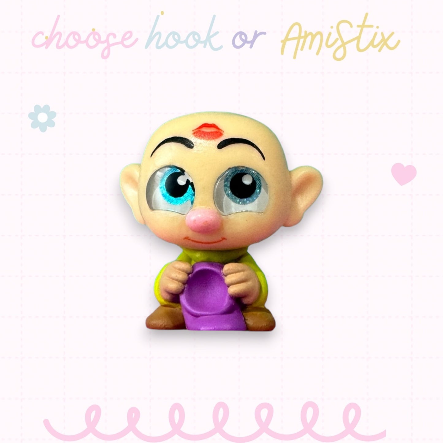 Choose Beaded Crochet Hook and/Or AmiStixTM - Made with Snow White Disney Doorables