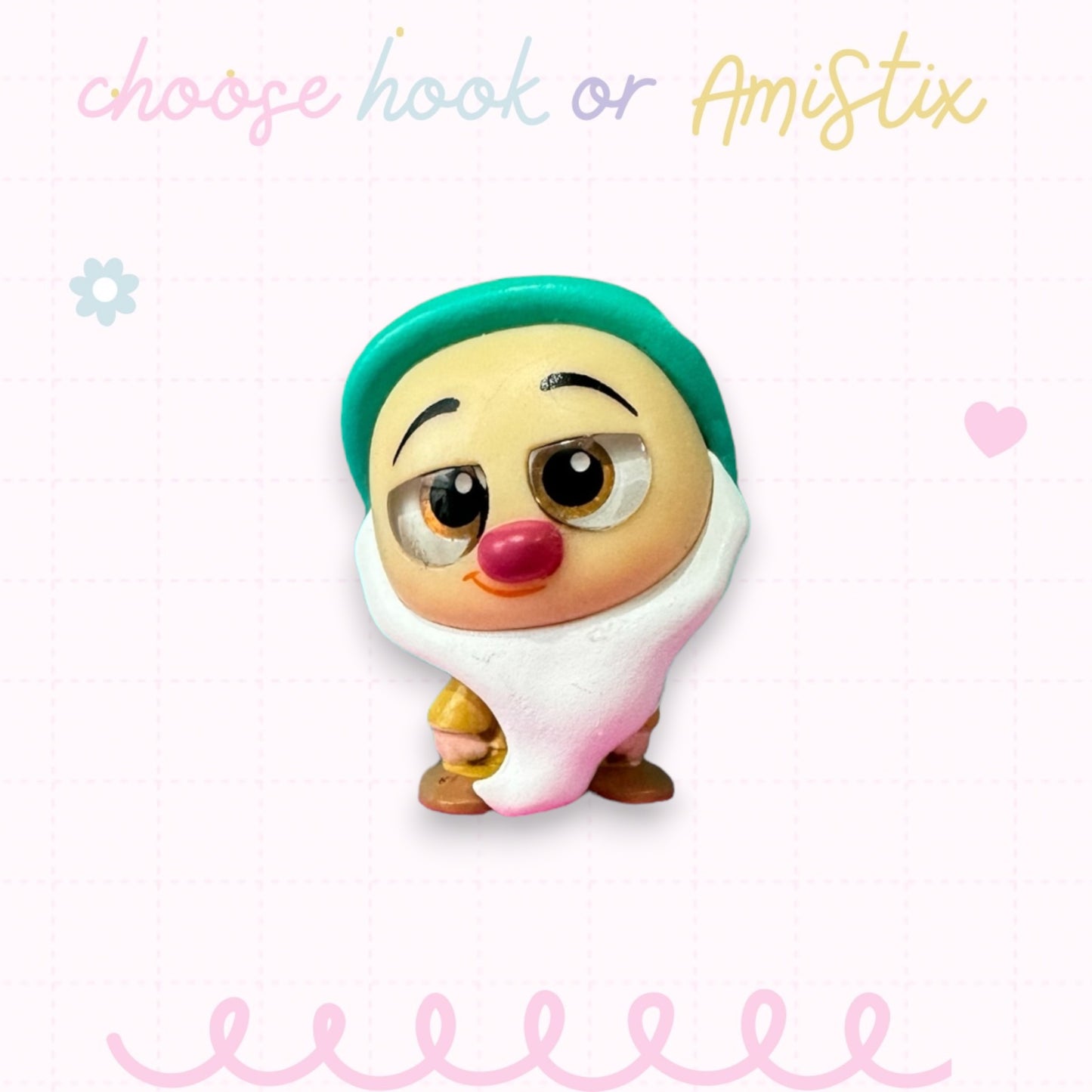 Choose Beaded Crochet Hook and/Or AmiStixTM - Made with Snow White Disney Doorables