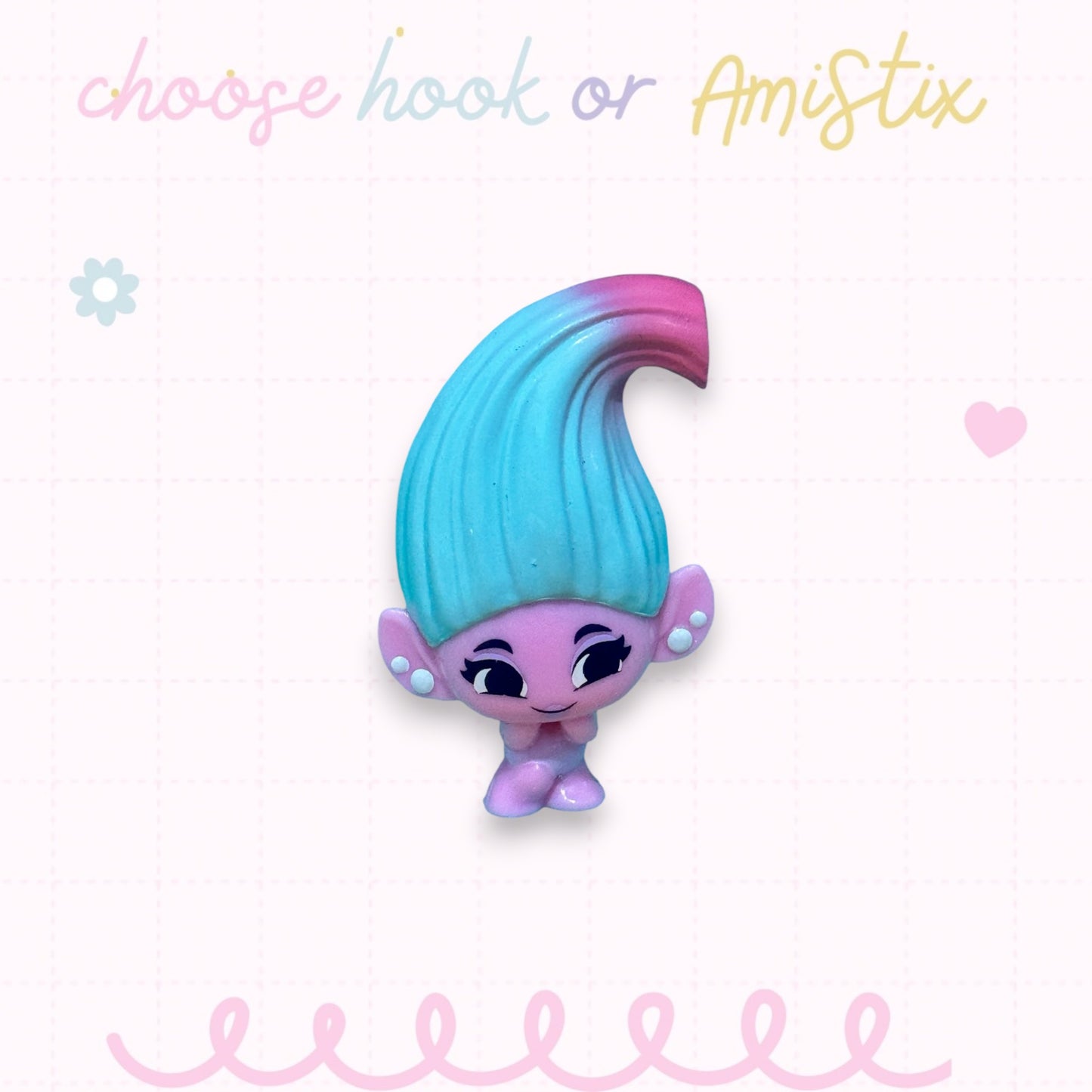 Choose Beaded Crochet Hook and/Or AmiStixTM - Made with Trolls Mineez by Dreamworks