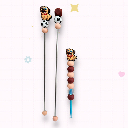 Choose Beaded Crochet Hook and/Or AmiStixTM - Tan Dog