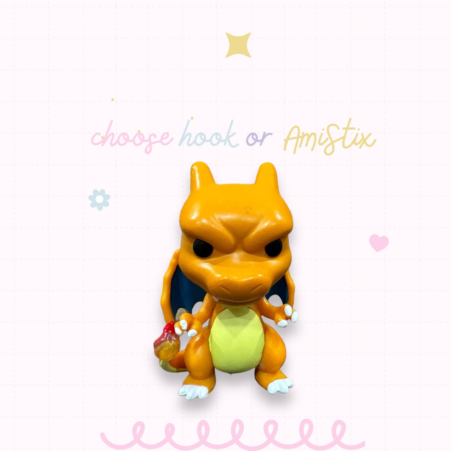 Choose Beaded Crochet Hook and/Or AmiStixTM -  Charizard Funko Pocket Pop