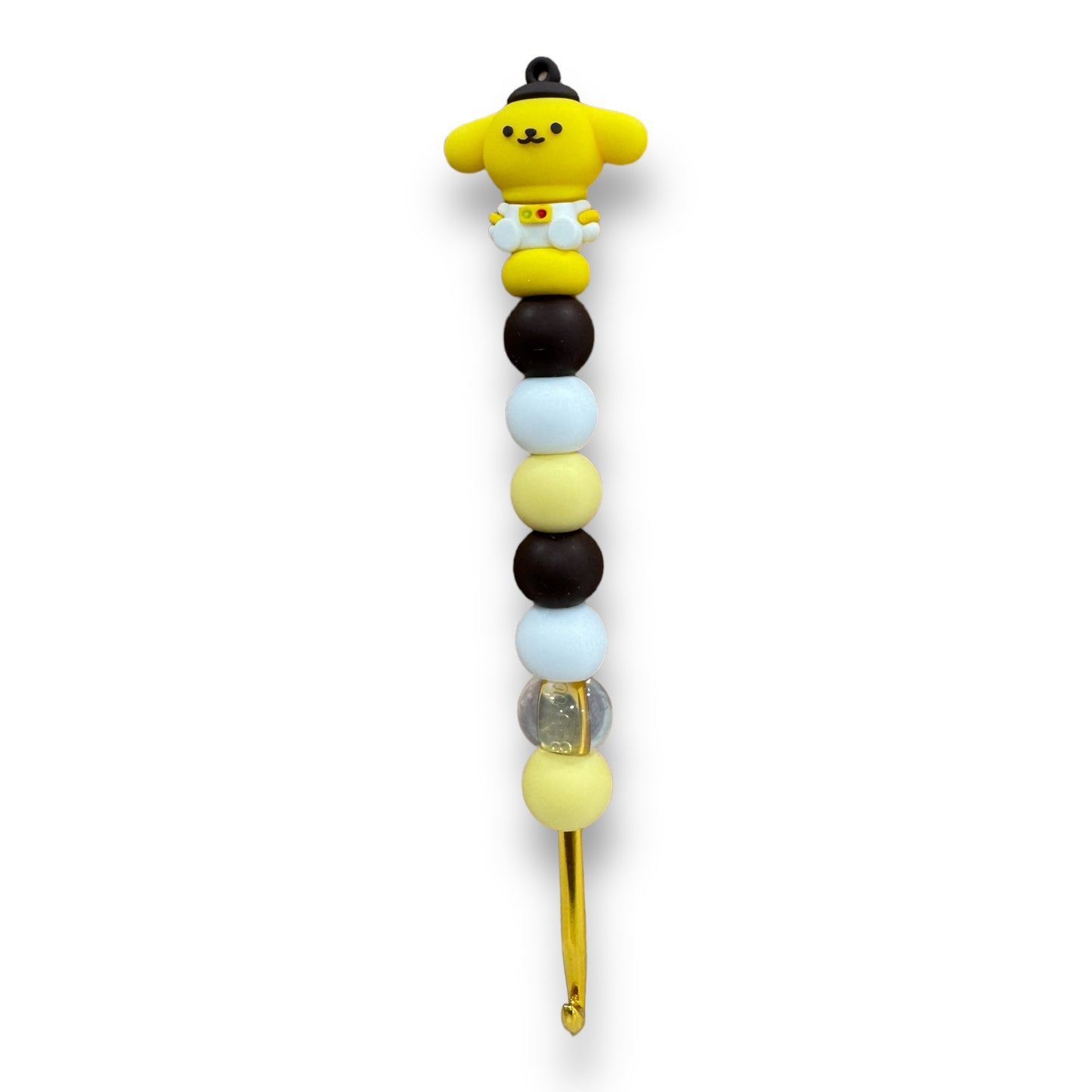 Beaded Crochet Hook w Collectible Topper- Pompompurin