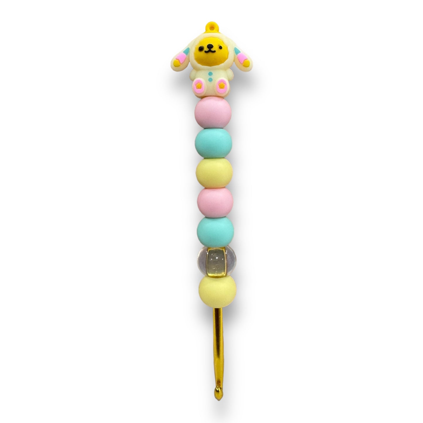 Beaded Crochet Hook w Collectible Topper- Pompompurin