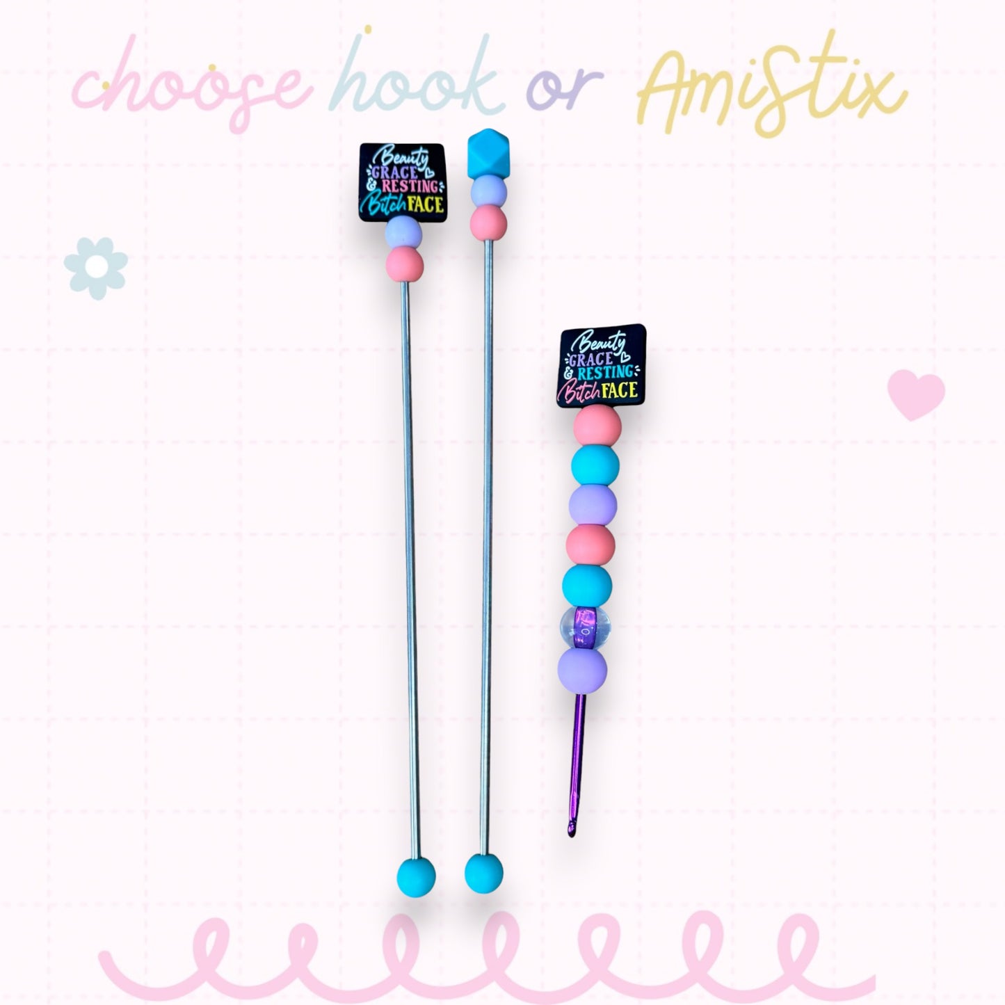 Choose Beaded Crochet Hook and/Or AmiStixTM - Beauty Grace