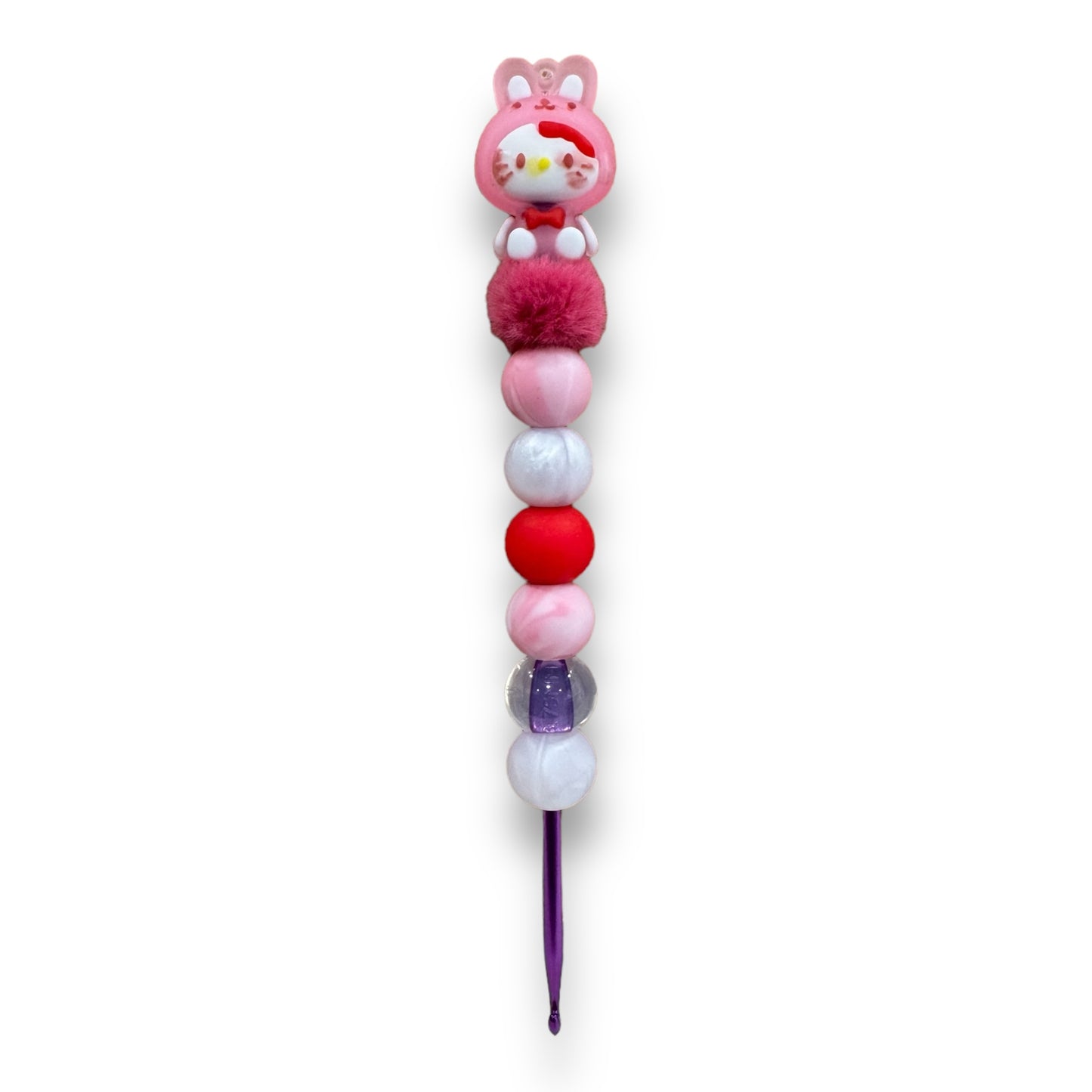 Beaded Crochet Hook w Collectible Topper- My Melody