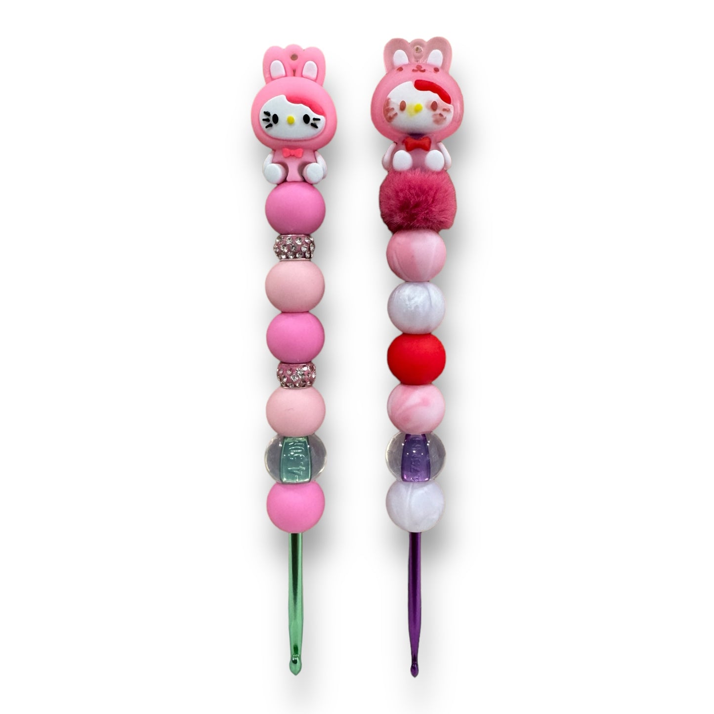 Beaded Crochet Hook w Collectible Topper- My Melody