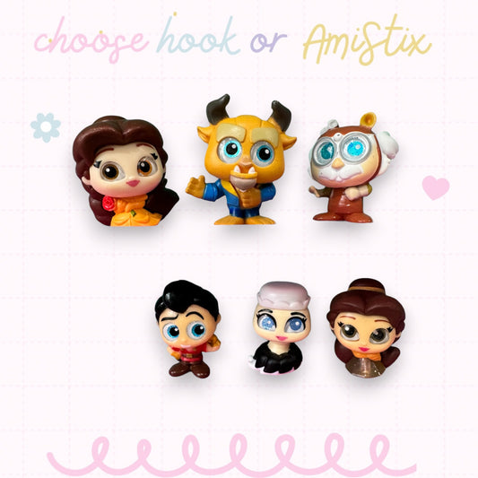 Choose Beaded Crochet Hook and/Or AmiStixTM - Made with Beauty and the Beast Disney Doorables