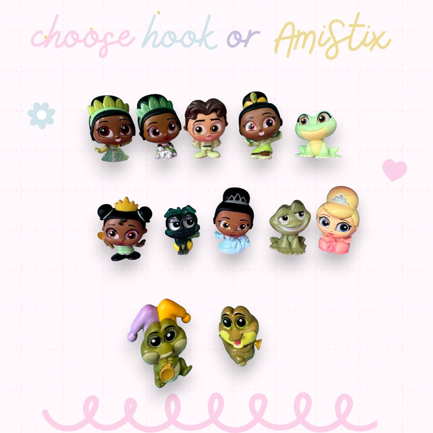 Choose Beaded Crochet Hook and/Or AmiStixTM - Made with Tiana Disney Doorables