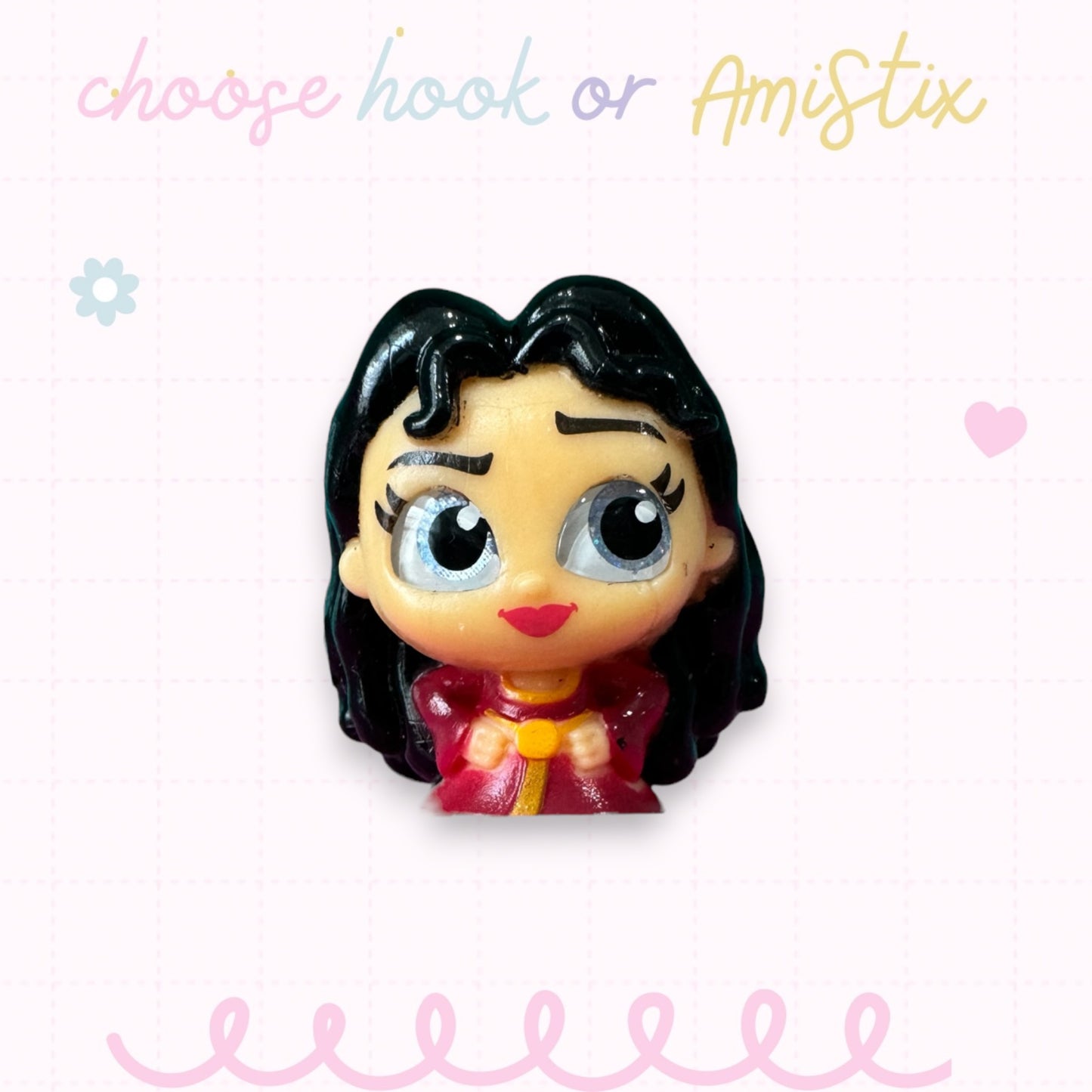 Choose Beaded Crochet Hook and/Or AmiStixTM - Made with Rapunzel Disney Doorables