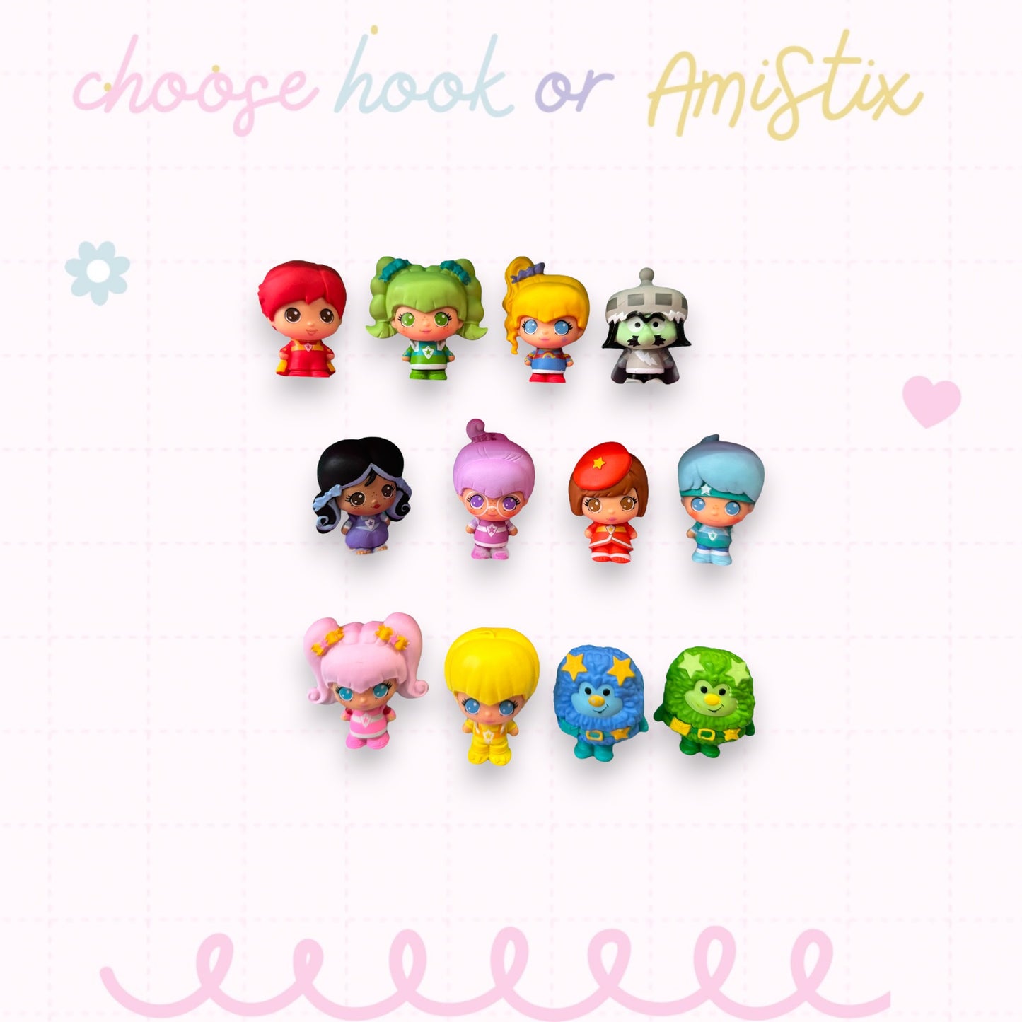 Choose Beaded Crochet Hook and/Or AmiStixTM -  Made with Rainbow Brite Cheebee!