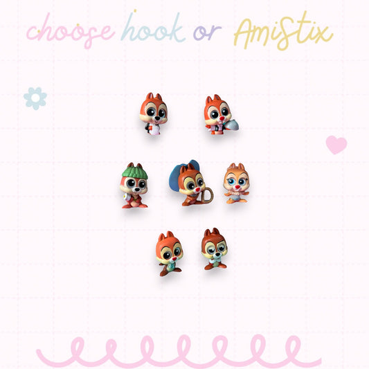 Choose Beaded Crochet Hook and/Or AmiStixTM - Made with Chip ‘n’ Dale Doorables