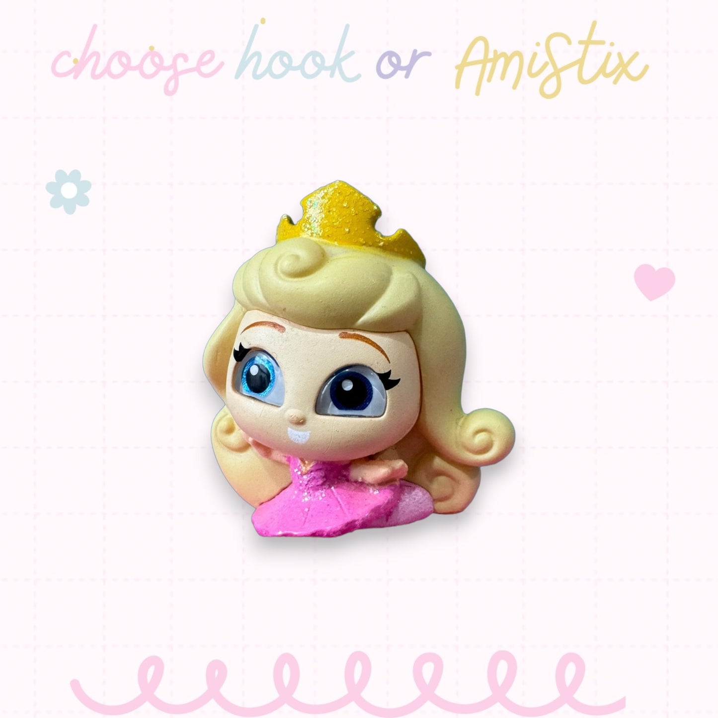 Choose Beaded Crochet Hook and/Or AmiStixTM - Made with Sleeping Beauty Disney Doorables