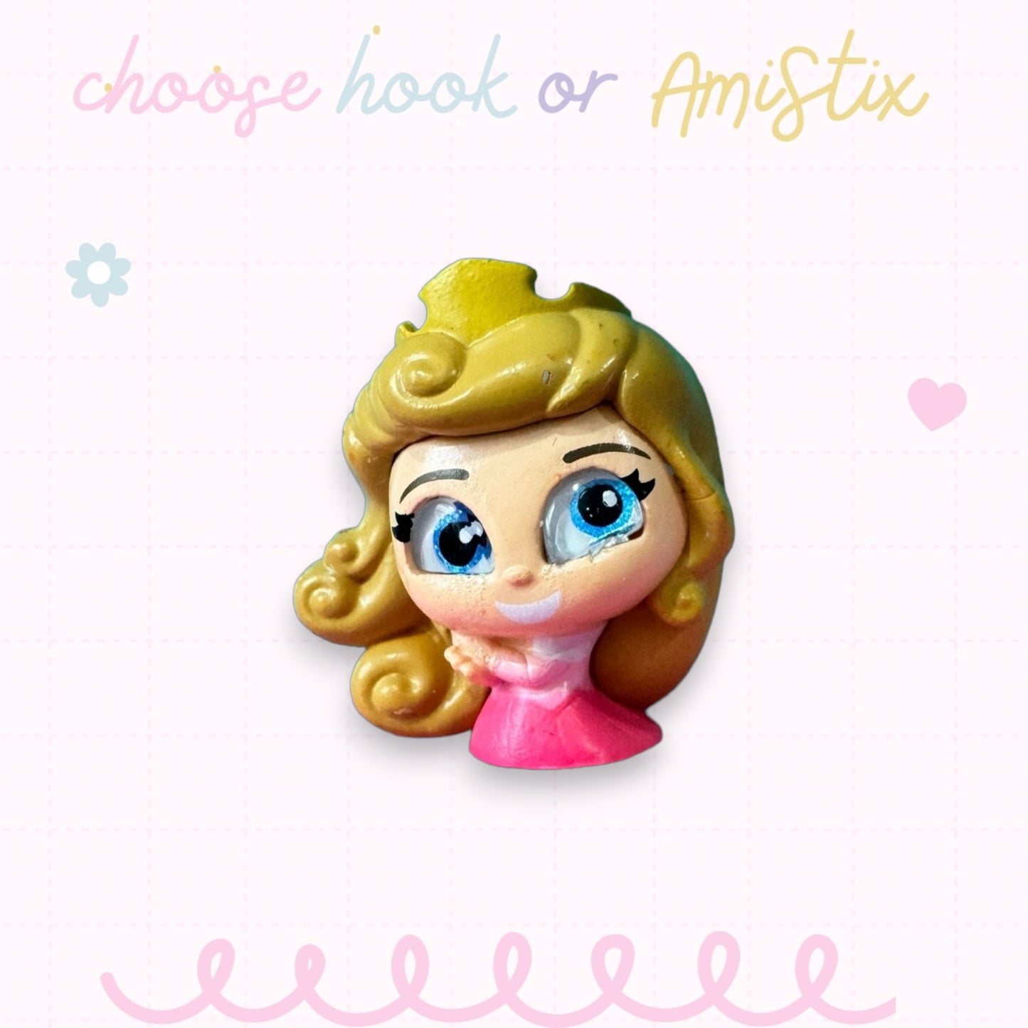 Choose Beaded Crochet Hook and/Or AmiStixTM - Made with Sleeping Beauty Disney Doorables