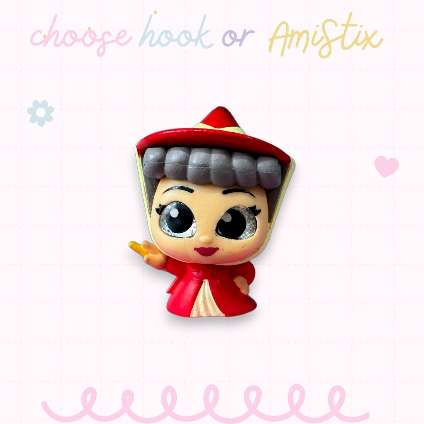 Choose Beaded Crochet Hook and/Or AmiStixTM - Made with Sleeping Beauty Disney Doorables